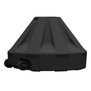 Black 24″ x 16 1/2″ Roll-A-Post Black Base