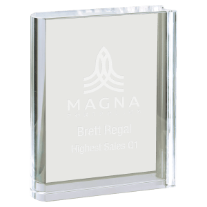 3 3/4″ x 5″ Clear Crystal Book