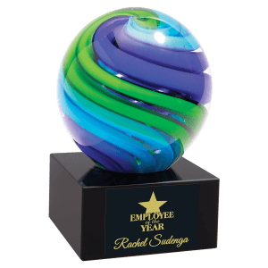 5″ Two-Tone Blue & Green Sphere