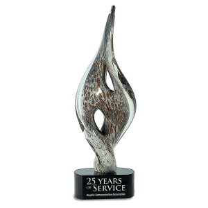 15″ Spire Twist Art Glass
