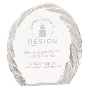 6″ Oval Crystal with Decorative Edge