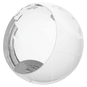 4″ Crystal Globe Paperweight