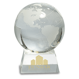 5 1/2″ Crystal Globe on Clear Base