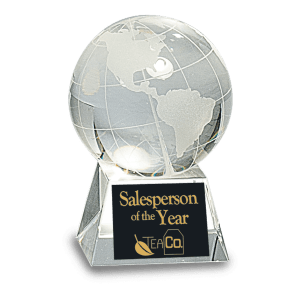 3 1/2″ Crystal Globe on Clear Base