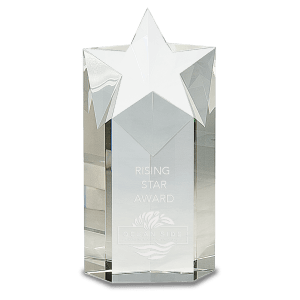 8″ Clear Crystal Star Column