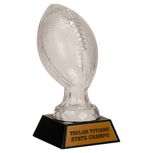 7 1/2″ Glass Football with Marble Base