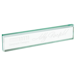 10″ x 2″ Jade Glass Desk Wedge