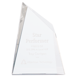 6 1/2″ x 8 3/4″ Crystal Facet Wedge