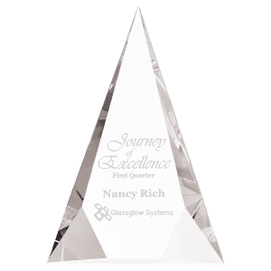 7″ x 10″ Crystal Facet Triangle