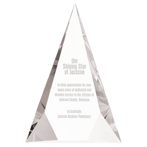 6″ x 8″ Crystal Facet Triangle