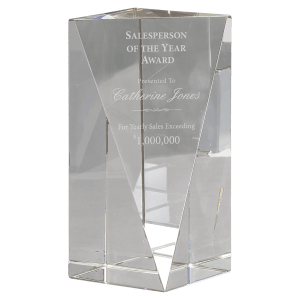 6″ Crystal Triangle Front Pillar