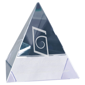 3 1/8″ x 3 1/8″ x 3 1/8″ Crystal Pyramid