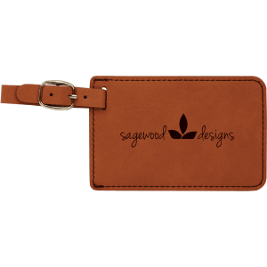 4 1/4″ x 2 3/4″ Rawhide Laserable Leatherette Luggage Tag