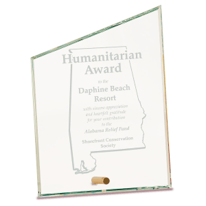 6″ x 8″ Clear Slant Rectangle CrystalEdge Glass