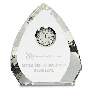 5 1/2″ Clear Crystal Arch with Clock