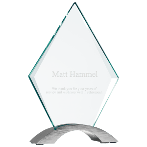 7 1/4″ Diamond Cosmic Glass with Silver Base