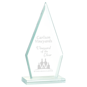 8 1/2″ Triangle Jade Glass Award