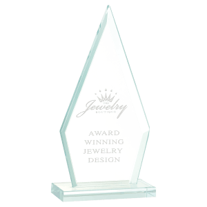 6 3/4″ Triangle Jade Glass Award