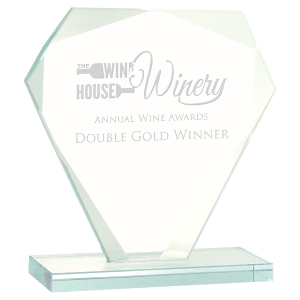 6 1/4″ Cut Diamond Jade Glass Award
