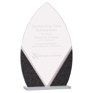 7 1/4″ Oval Designer Glass Award