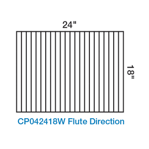 4mm White 24″ x 18″ Corrugated Plastic-Landscape