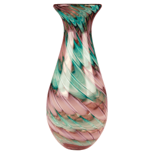 14 1/2″ Swirl Art Glass Vase