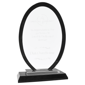 7 1/2″ Oval Black Regal Glass