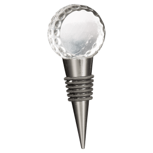 4″ Crystal Golf Ball Wine Stopper