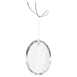 3″ Crystal Faceted Oval Ornament