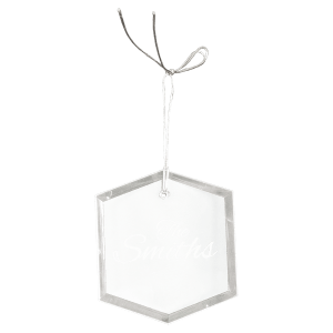 3″ Crystal Hexagon Ornament