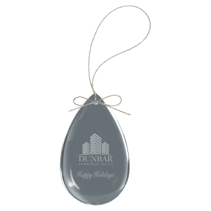 3″ Crystal Teardrop Ornament
