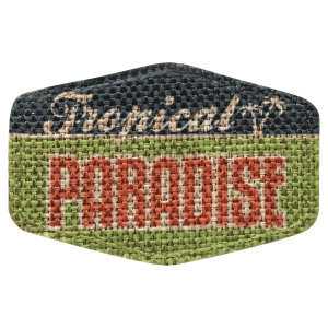3″ x 2″ Burlap Hex Sublimatable Patch with Adhesive
