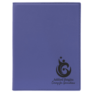 7″ x 9″ Purple Laserable Leatherette Small Portfolio with Notepad