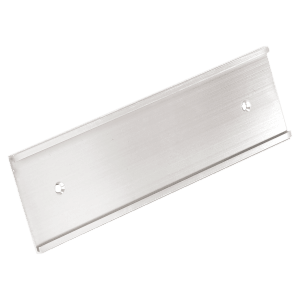 2″ x 6″, Shiny Silver, Kota Pro Aluminum Wall Bracket with Mounting Holes, Fits 1/16″ Thick Plastic Insert