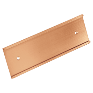 2″ x 10″, Rose Gold, Kota Pro Aluminum Wall Bracket with Mounting Holes, Fits 1/16″ Thick Plastic Insert