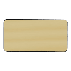 3″ x 1 1/2″ Brushed Gold/Black Round Corner Plastic Badge Blank