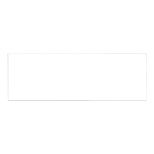 3″ x 1″ White/Black Square Corner Plastic Badge Blank