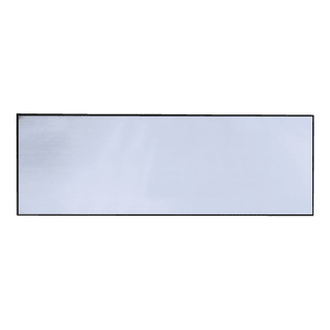 3″ x 1″ Brushed Silver/Black Square Corner Plastic Badge Blank