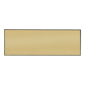 3″ x 1″ Brushed Gold/Black Square Corner Plastic Badge Blank
