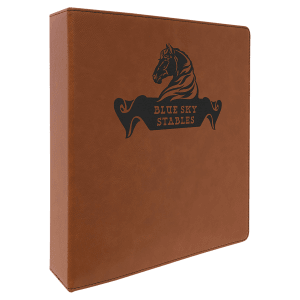 11″ x 11 1/2″ Rawhide Laserable Leatherette 3 Ring Binder with 2″ Slant D Rings