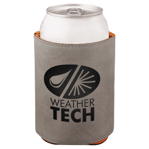 3 3/4″ Gray Laserable Leatherette Beverage Holder