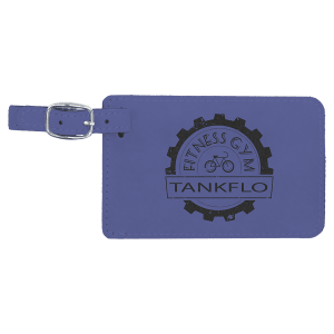 4 1/4″ x 2 3/4″ Purple Laserable Leatherette Luggage Tag