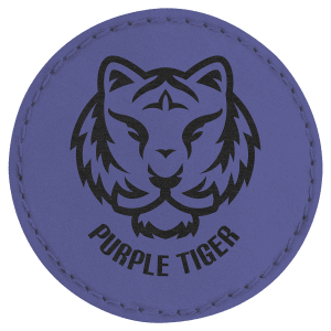 2 1/2″ Round Purple Laserable Leatherette Patch with Adhesive