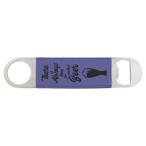 1 1/2″ x 7″ Purple Laserable Leatherette Bottle Opener