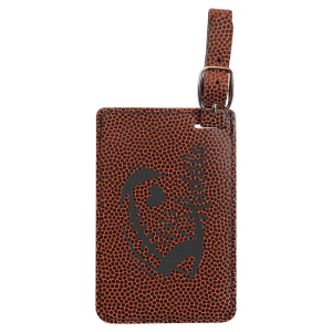 4 1/4″ x 2 3/4″ Football Laserable Leatherette Luggage Tag
