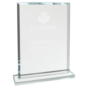 8 1/2″ Rectangle Clear Glass Award