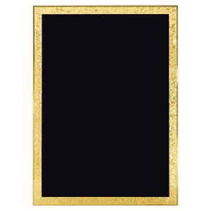 5″ x 7″ Black Plated Steel Florentine Border Designer Plaque Plate