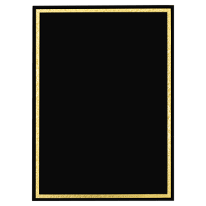 3″ x 5″ Black Florentine Frame Designer Plaque Plate
