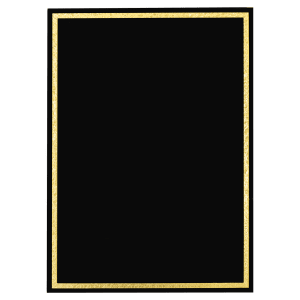 6″ x 8″ Black Florentine Frame Designer Plaque Plate