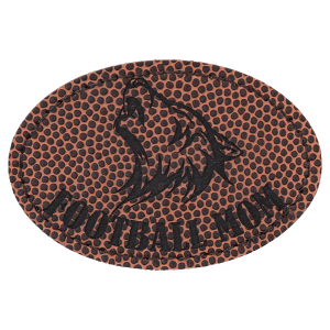 3″ x 2″ Oval Football Laserable Leatherette Patch with Adhesive